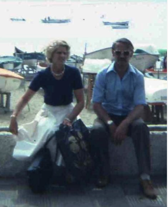 Marietje with her Husband Nico Verbeek, on their many holidays together in Spain, around 1971